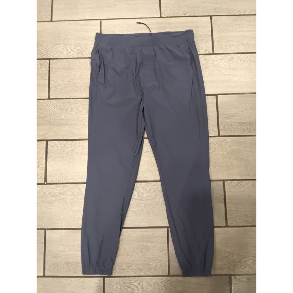 All in Motion Men Black Jogger Pants Athletic Fit Drawstring Pockets Zip Ankle L